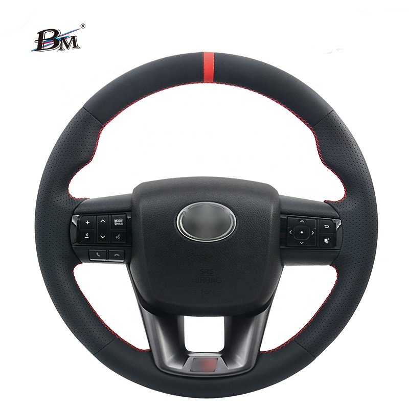 For Toyota Hilux Revo Fortuner Land Cruiser LC79 LC70 LC76 Pick Up Car Decorative Panel Steering Wheel Plate Trim Cover