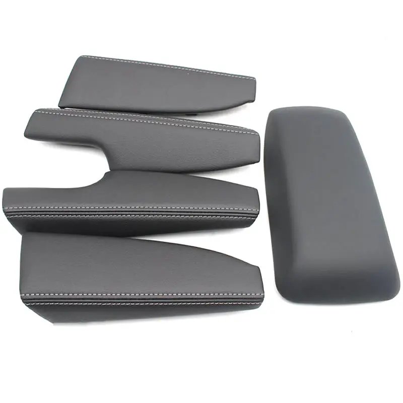 1-5pcs Front Car Door Armrest Leather Cover for Toyota Corolla 2013-2018 E170 Armrest Box Cover Compatible 2014 2015 2016 2017