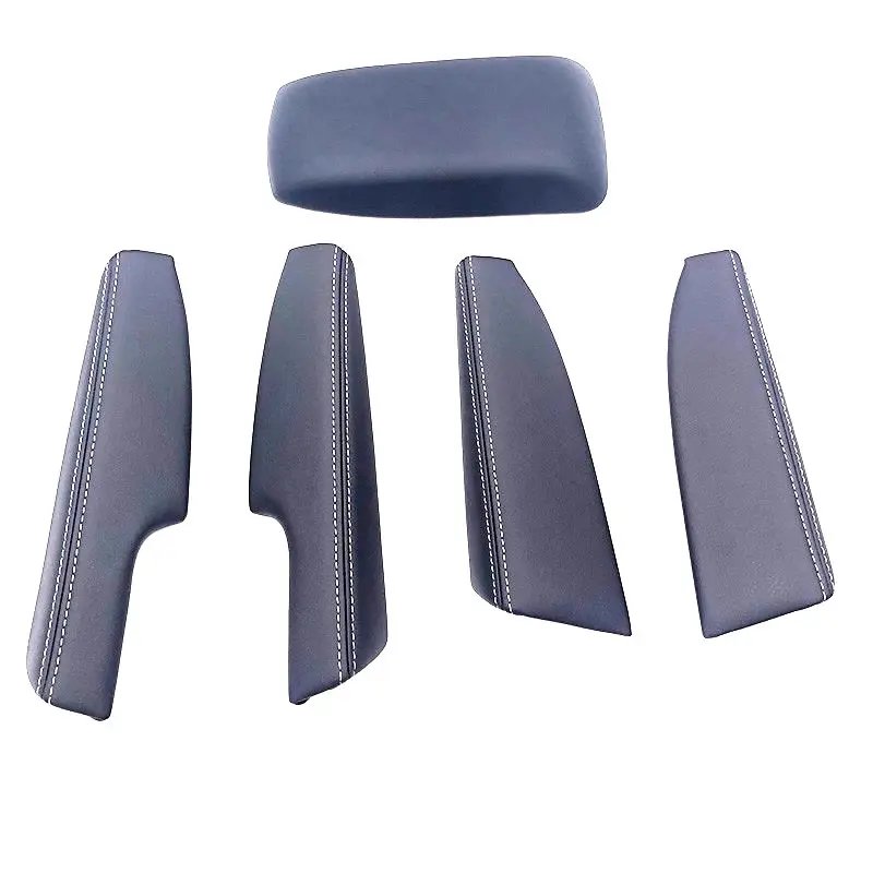 1-5pcs Front Car Door Armrest Leather Cover for Toyota Corolla 2013-2018 E170 Armrest Box Cover Compatible 2014 2015 2016 2017