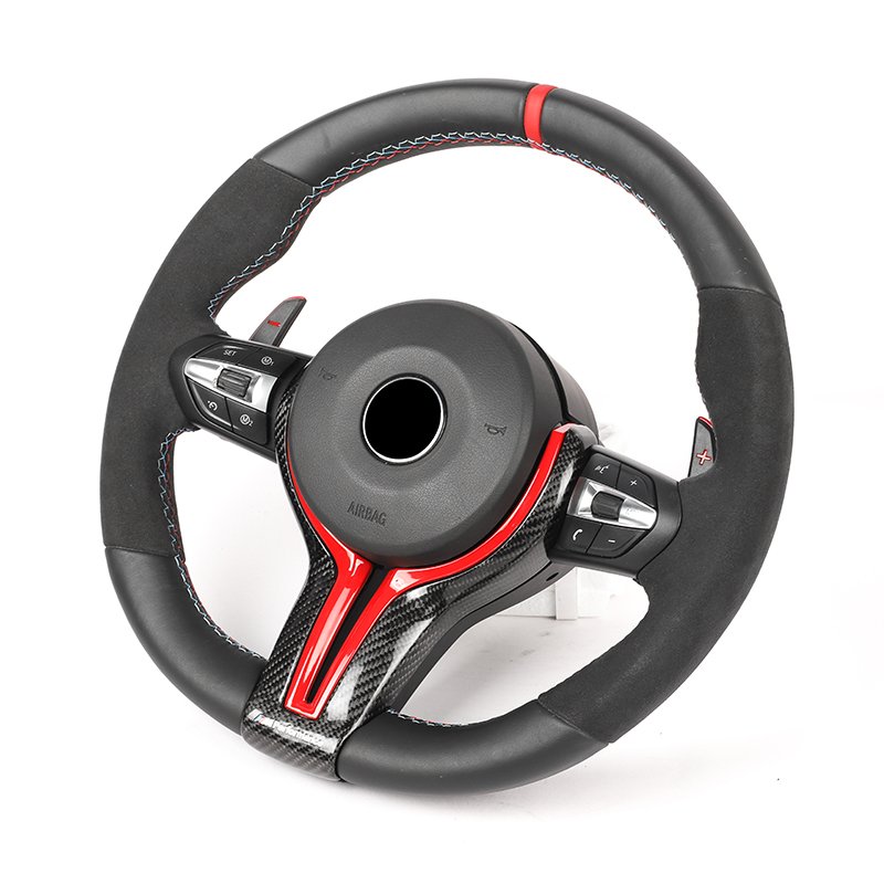 Explosive New Leather Car Steering Wheel For M Performance BMW F30 F35 F80 F25 M2 M3 M4 Carbon Fiber Steering Wheel