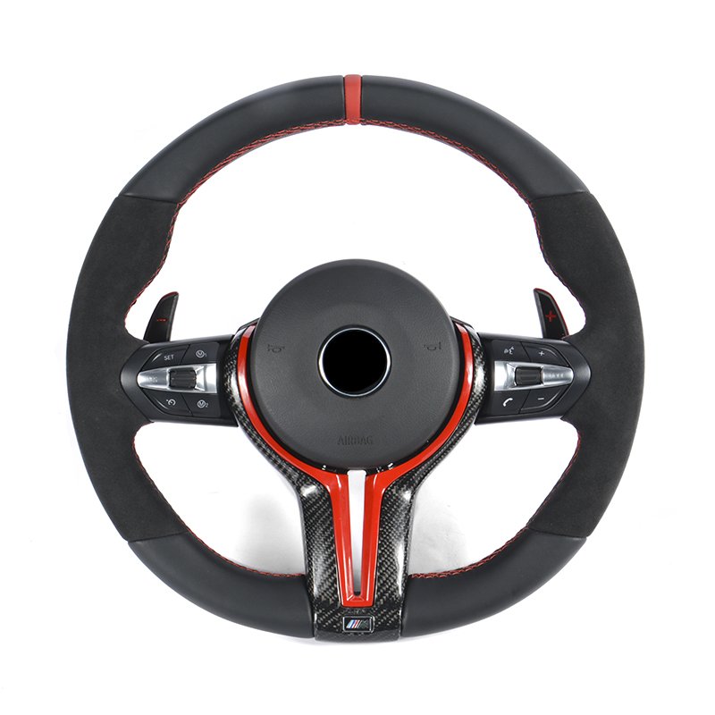 Explosive New Leather Car Steering Wheel For M Performance BMW F30 F35 F80 F25 M2 M3 M4 Carbon Fiber Steering Wheel