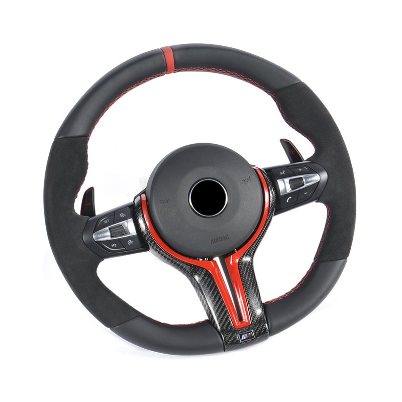Explosive New Leather Car Steering Wheel For M Performance BMW F30 F35 F80 F25 M2 M3 M4 Carbon Fiber Steering Wheel