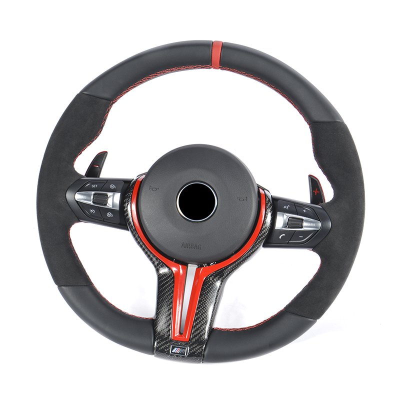 Explosive New Leather Car Steering Wheel For M Performance BMW F30 F35 F80 F25 M2 M3 M4 Carbon Fiber Steering Wheel
