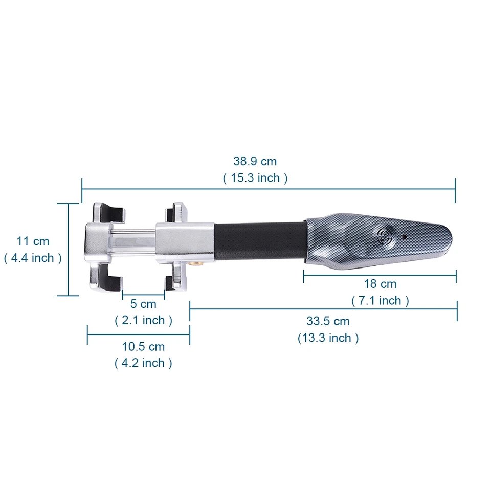 Car Steering Wheel Lock Universal Security Car Anti Theft Safety Alarm Lock Retractable Anti Theft Protection T-Locks