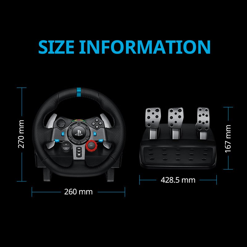 Logitech G29 Driving Force Race Wheel Logitech G Driving Force Shifter Joystick Wired Steering Wheel for Ps4 Machine