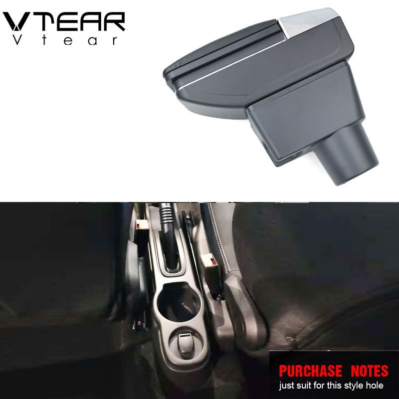 Vtear for renault duster Armrest Central Store Storage Box Red Thread Car-styling Interior ABS Arm Rest Accessories Decoration