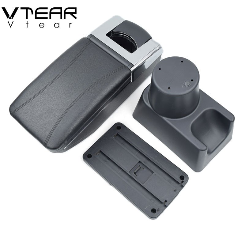 Vtear for renault duster Armrest Central Store Storage Box Red Thread Car-styling Interior ABS Arm Rest Accessories Decoration