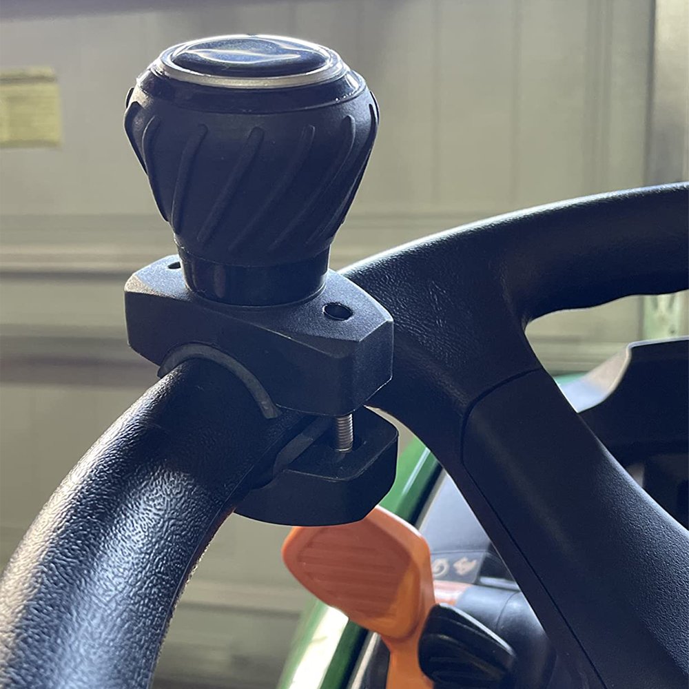High Quality JD DEERE Luxury Bus Car Steering Wheel Spinner Knob Diagonal stripe Black 40048A
