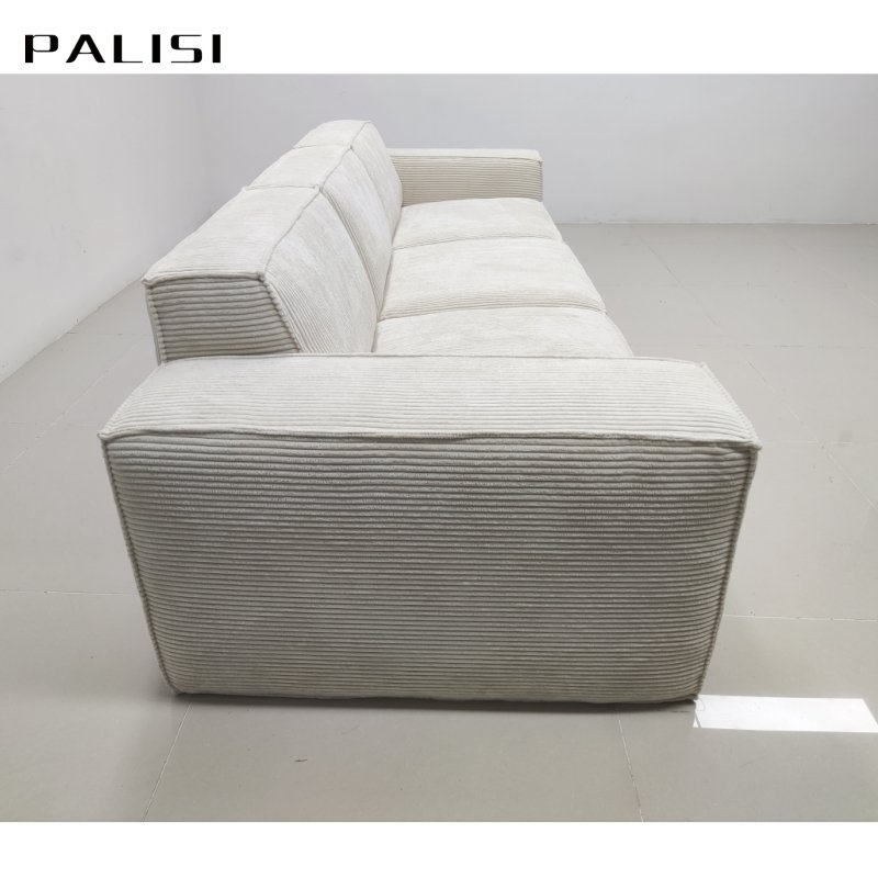 Space Saving Modular Compressed Sofa Furniture Tofu Cube Design Sofa Modern Corduroy Fabric Sectional Compression Sofa