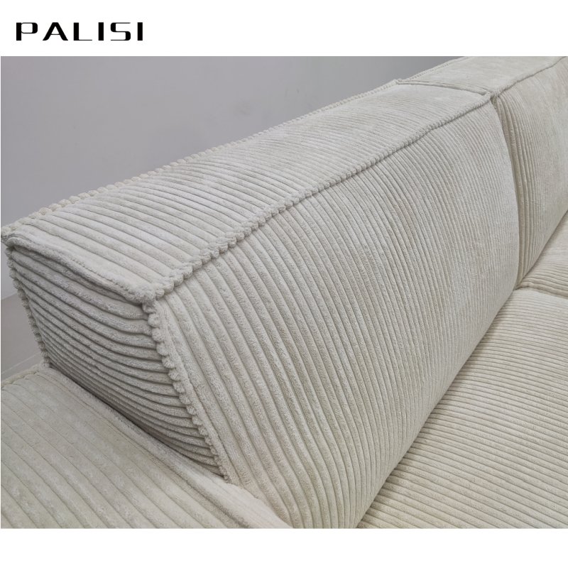 Space Saving Modular Compressed Sofa Furniture Tofu Cube Design Sofa Modern Corduroy Fabric Sectional Compression Sofa