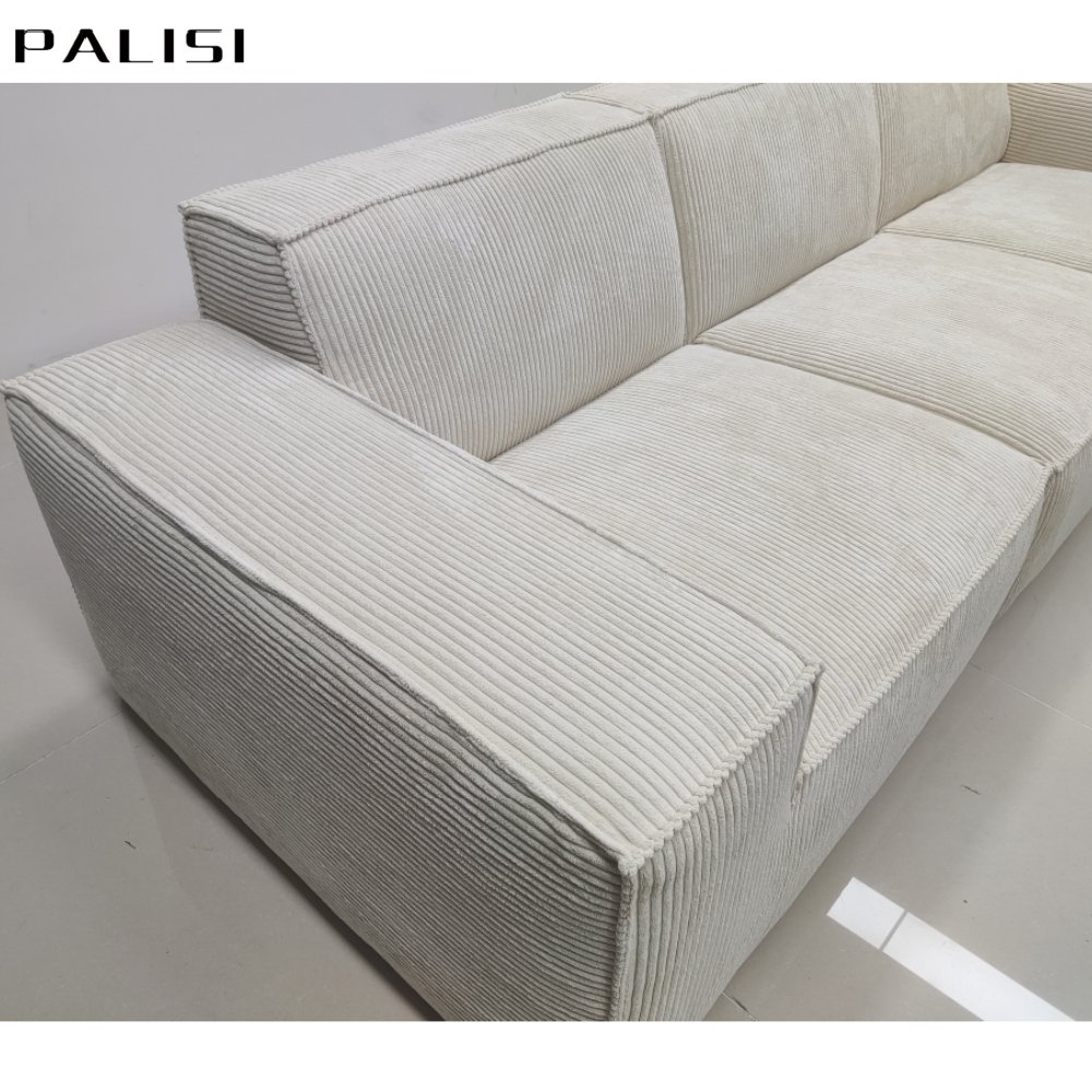 Space Saving Modular Compressed Sofa Furniture Tofu Cube Design Sofa Modern Corduroy Fabric Sectional Compression Sofa