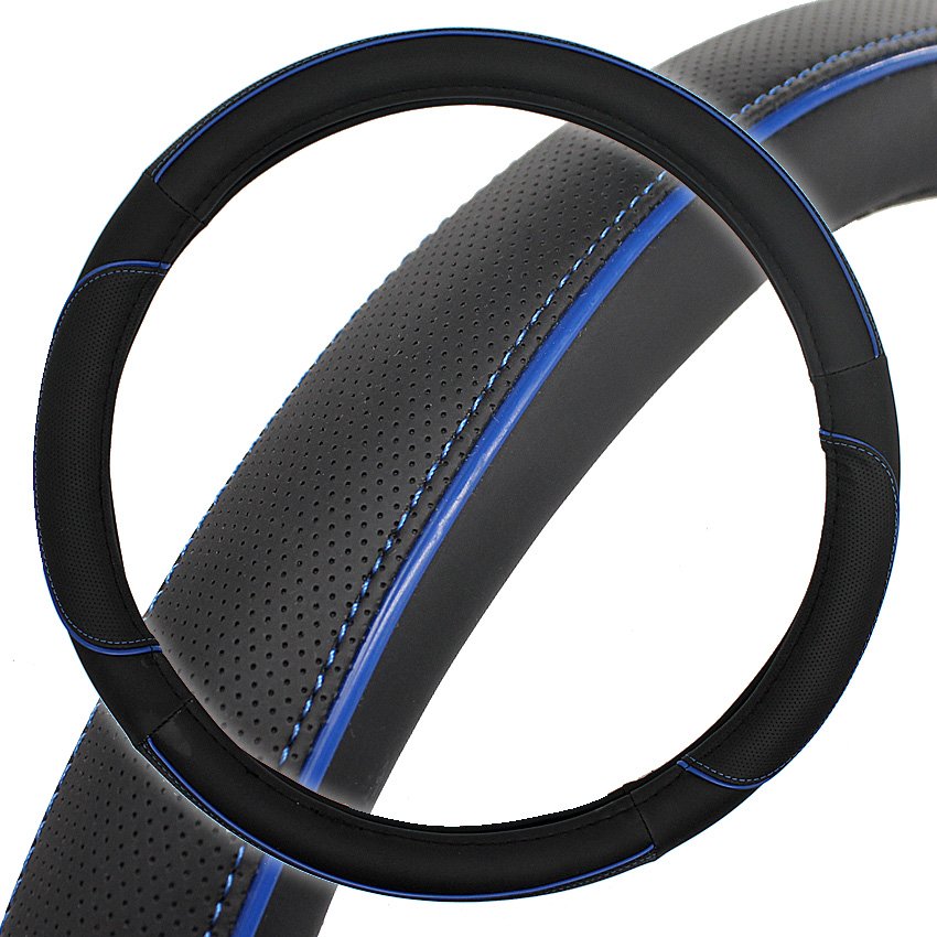 Anti-skid and durable universal PU leather car Steering Wheel Cover with Fashion Style