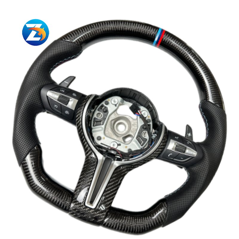 M Sports F10/F30 LED Carbon Fiber Steering Wheel With Real Carbon Fiber For BMW 1/2/3/4/5/6 /7 Series