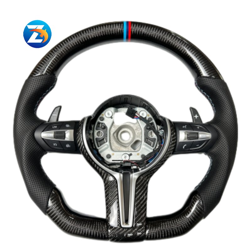 M Sports F10/F30 LED Carbon Fiber Steering Wheel With Real Carbon Fiber For BMW 1/2/3/4/5/6 /7 Series