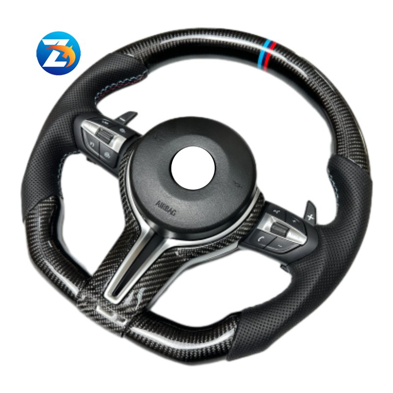 M Sports F10/F30 LED Carbon Fiber Steering Wheel With Real Carbon Fiber For BMW 1/2/3/4/5/6 /7 Series