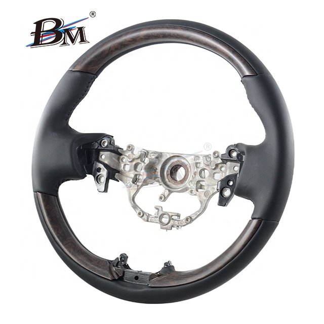 For Toyota Alphard Vellfire30 Series 2015 2016 2017 2018 2019 2020 2021 2022 2023 Black Wood Leather MPV Car Steering Wheels