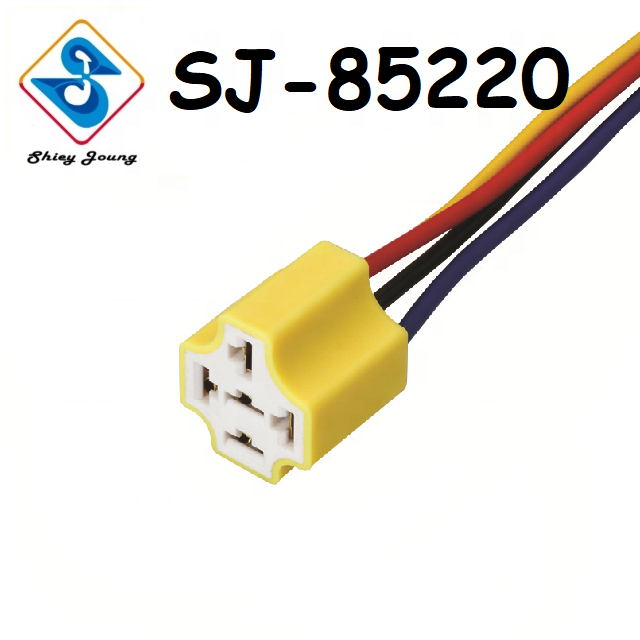 5 Color Coded Leads Mini Relay Wiring Harness Female Assembly Plug 5 Pin Auto Connector Harness
