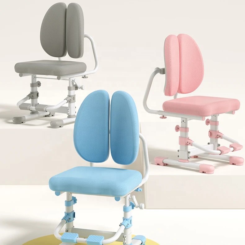 Fixed Height Load Bearing Good Double Back Chair for School Classroom Students Single Study Chair