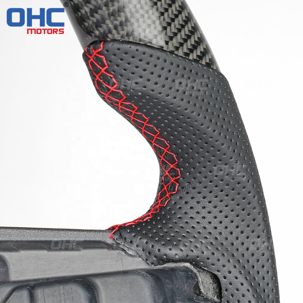 OHC MOTORS Real Carbon Fiber Steering Wheel Fit for 2020 Land Rover Defender 90 110 2020 2021 2022