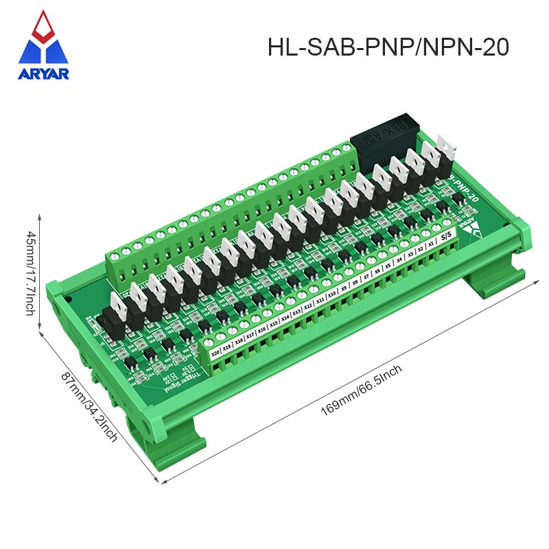 20 Channels Single Chip Microcomputer PLC Signal Amplifier Board Input and Output NPN/PNP Input Photocoupler Isolation
