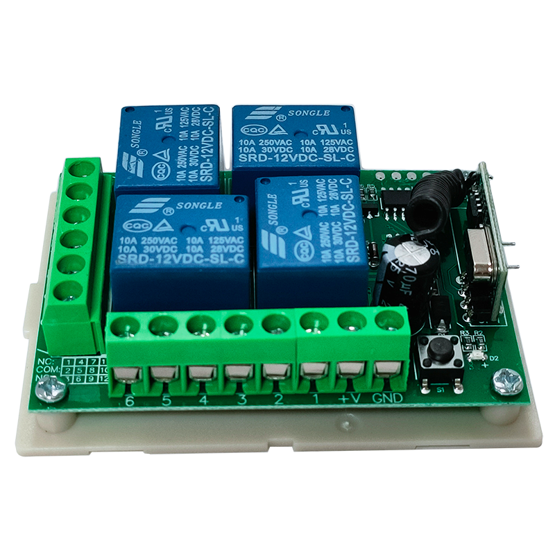 Original Manufacturer High Quality Four-way 12v Learning Code Remote Electronic Sump Pump Switch 433MHz RF Switch