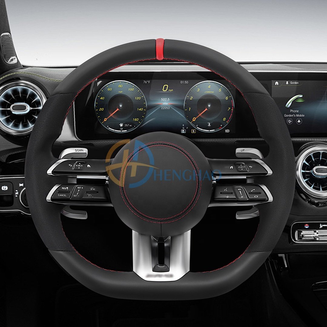 Custom Dragonfly Leather Steering Wheel For Mercedes Benz W205 W463 W166 W204 C-Class E-Class G-Class AMG Sports Steering Wheel