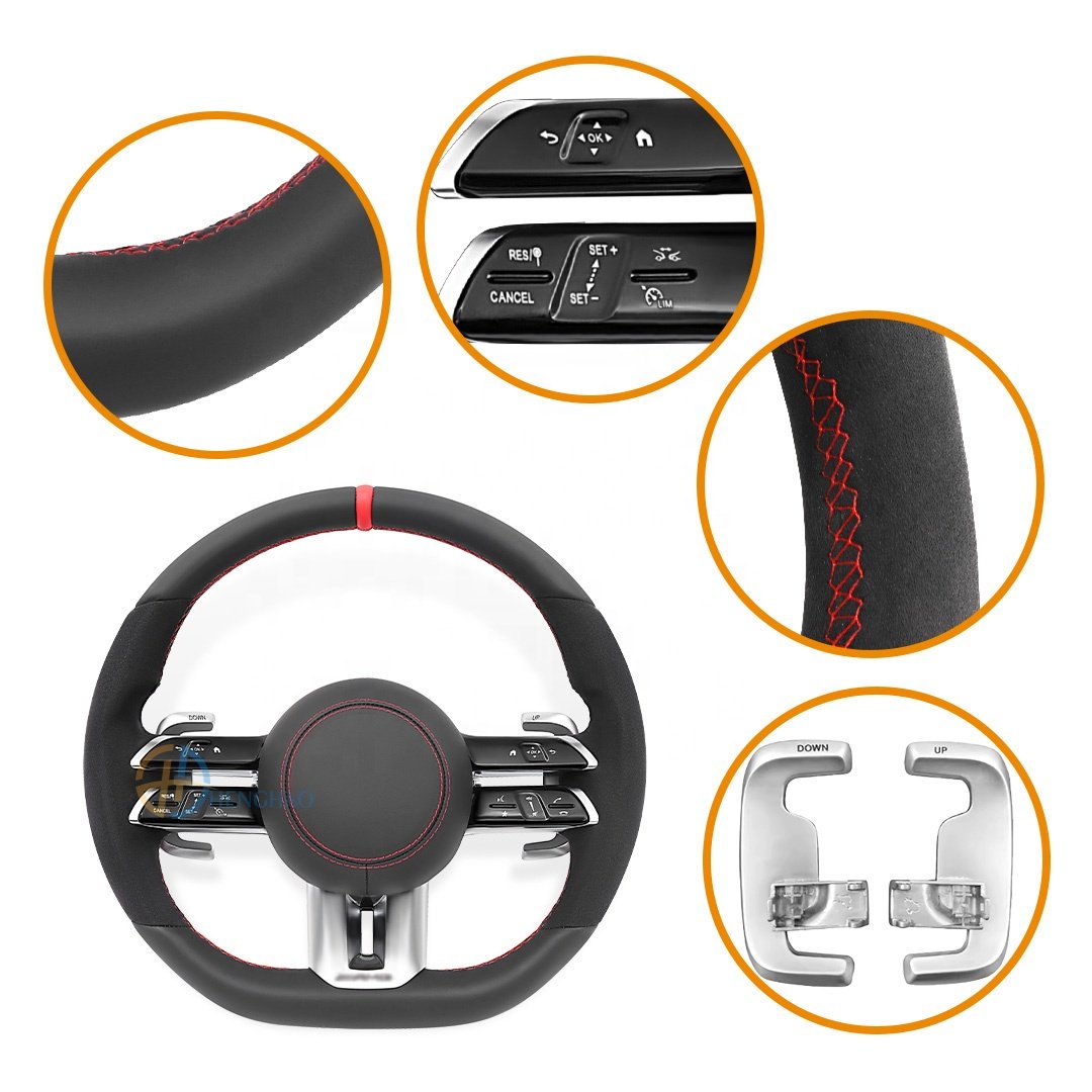 Custom Dragonfly Leather Steering Wheel For Mercedes Benz W205 W463 W166 W204 C-Class E-Class G-Class AMG Sports Steering Wheel