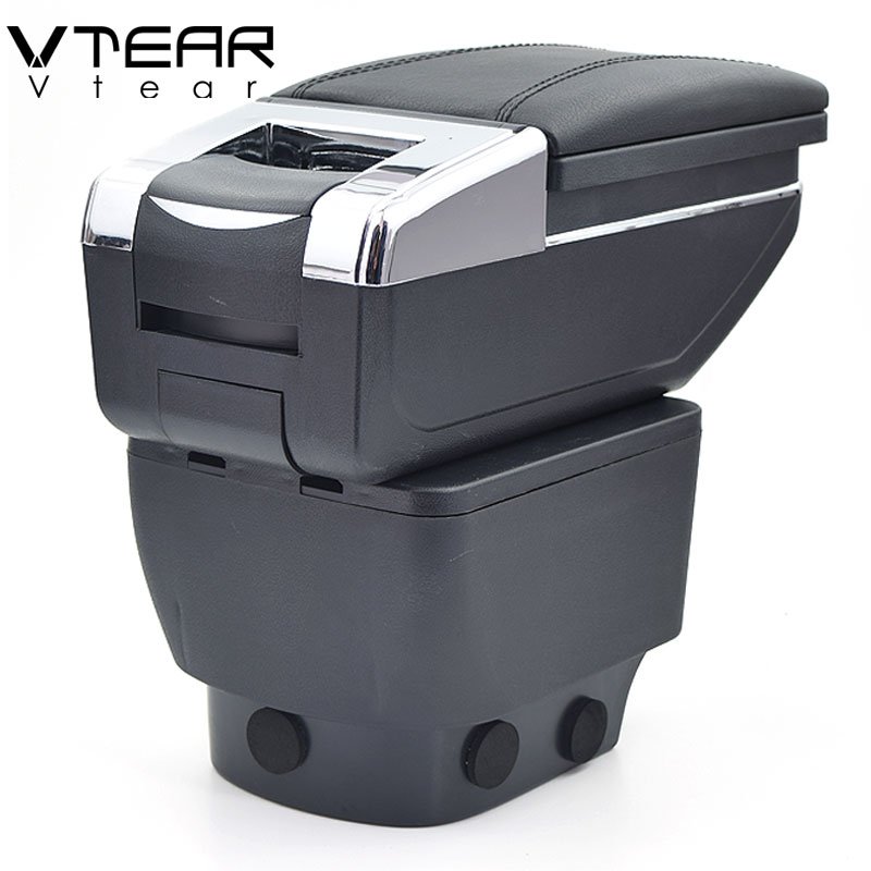 Vtear for Mazda 2/demio Armrest Box Central Store Content Storage Box Interior Arm Rest Cup Holder Car-styling Accessories 08-14