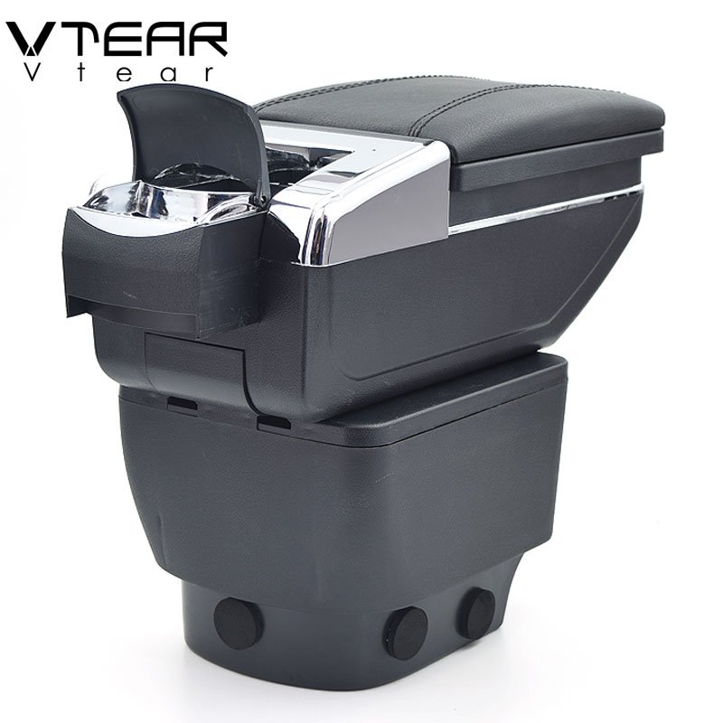 Vtear for Mazda 2/demio Armrest Box Central Store Content Storage Box Interior Arm Rest Cup Holder Car-styling Accessories 08-14