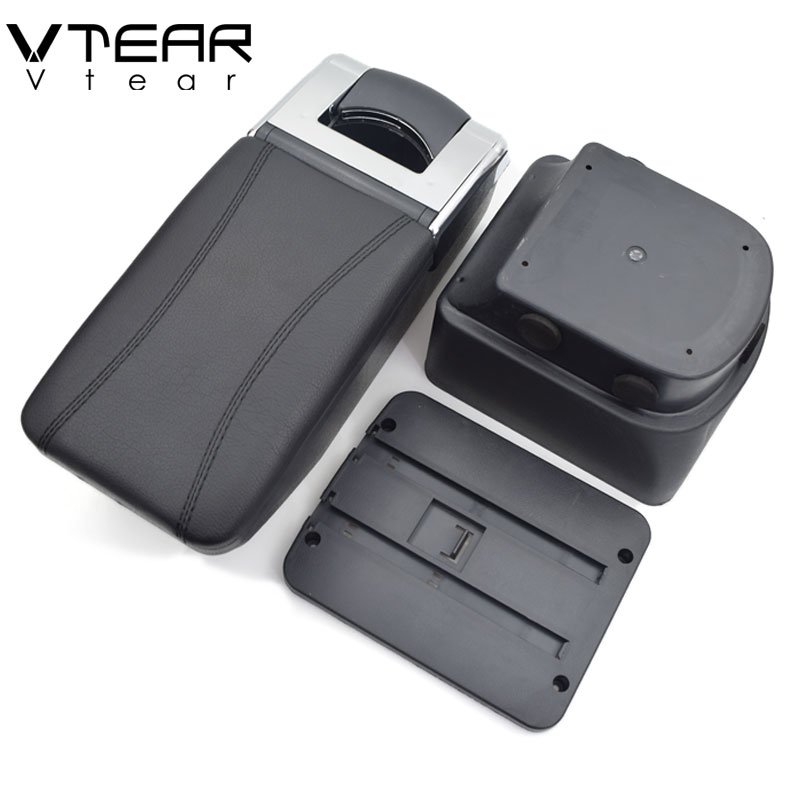 Vtear for Mazda 2/demio Armrest Box Central Store Content Storage Box Interior Arm Rest Cup Holder Car-styling Accessories 08-14