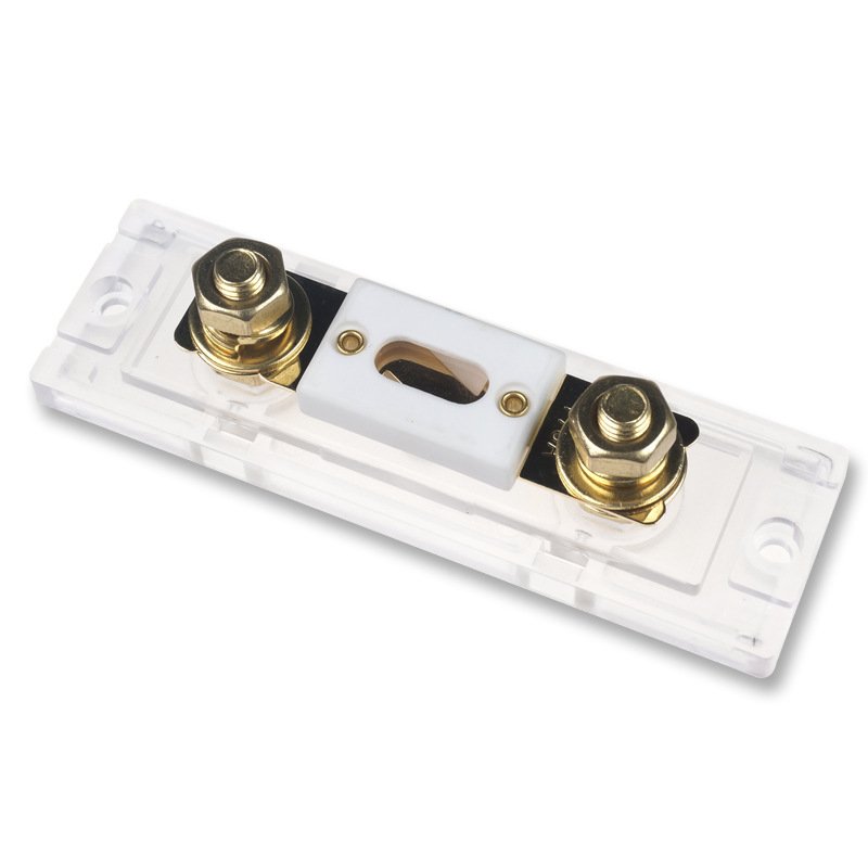 Mini Fuse Box 12v Waterproof Fuse Holder 0/2/4 Gauge 12AWG Car 500A ANL Inline Tractor Fuse Box with Transparent Cover