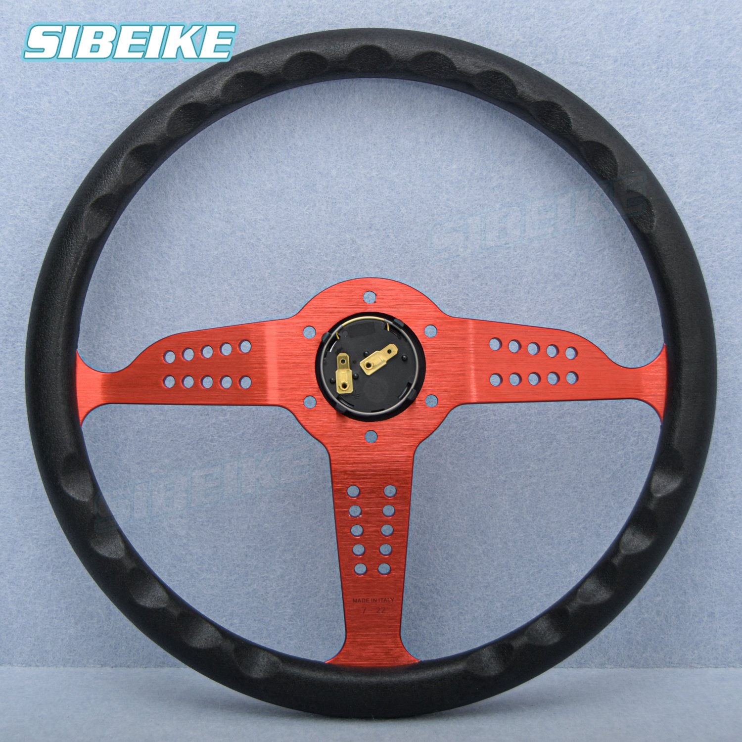JDM Grand Prix Style PU Steering Wheel 14inch Universal Modified Car Sports Steering Wheel with Logo