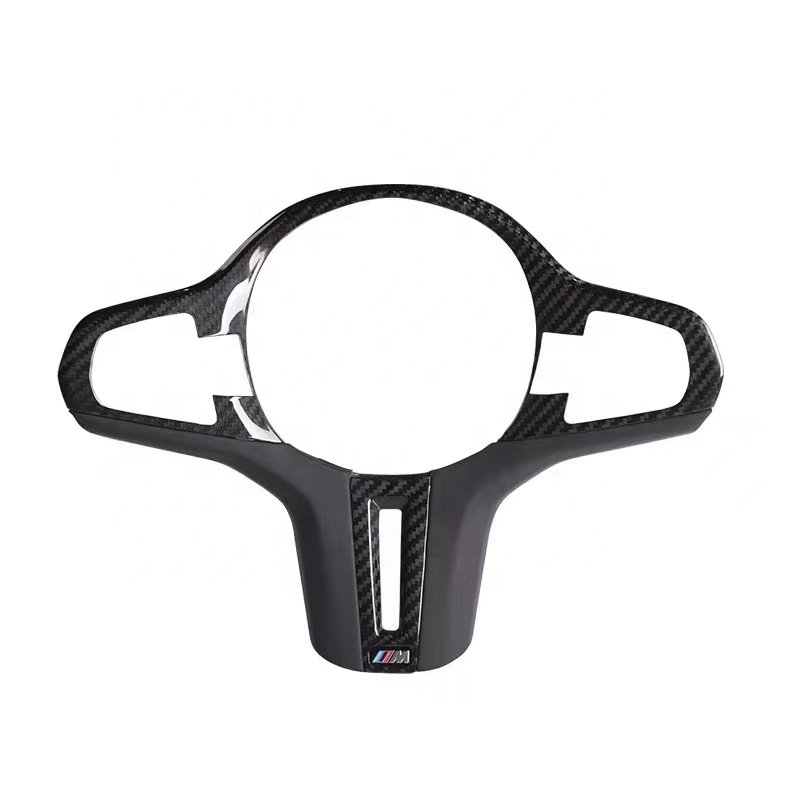 Dry Carbon Fiber Interior Steering Wheel Cover Trim For BMW 3/4/5/6/7 Series G20 G30 G32 G80 G02 F90 F98 X3M X4M