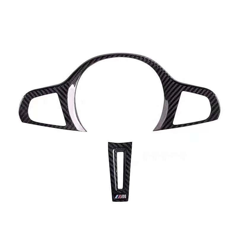 Dry Carbon Fiber Interior Steering Wheel Cover Trim For BMW 3/4/5/6/7 Series G20 G30 G32 G80 G02 F90 F98 X3M X4M