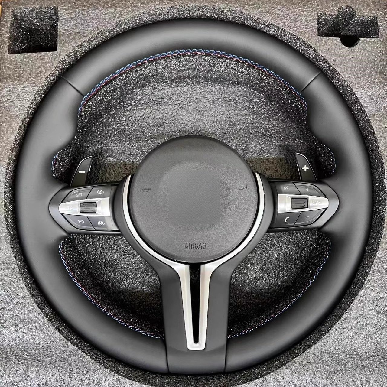 Delicately made Leather car Steering Wheel for BMW E46 E90 E91 E92 F30 F31 F34 F80 F10 F11 sport steering wheel