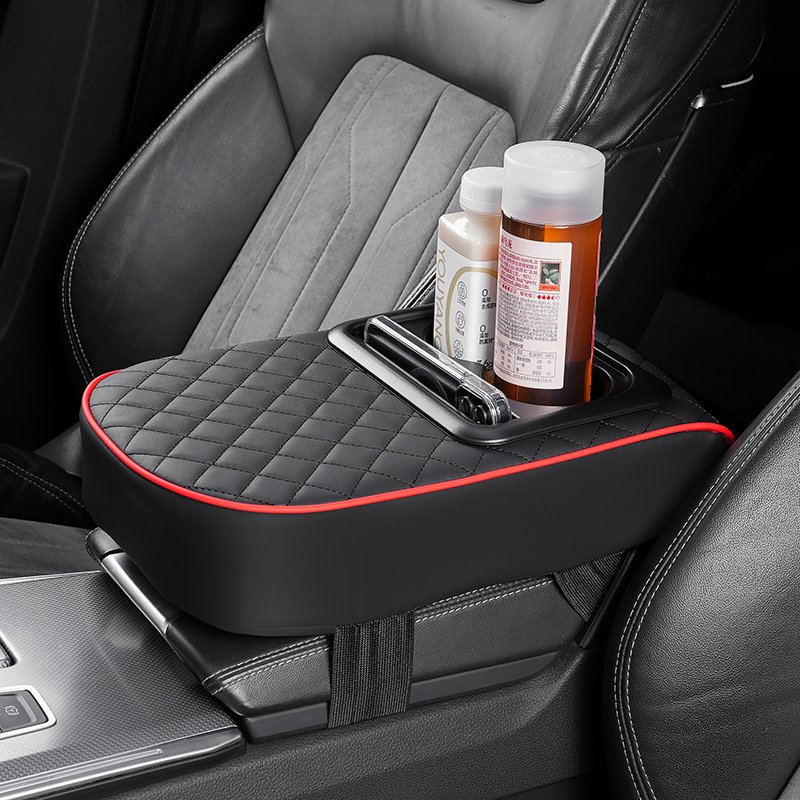 Car Armrest Box with Cup Holder, Car Center Armrest Box, Universal Car Armrest Box Storage Storage Boxes with Handle