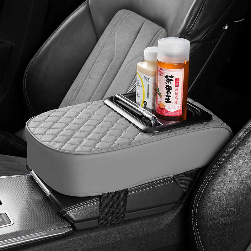 Car Armrest Box with Cup Holder, Car Center Armrest Box, Universal Car Armrest Box Storage Storage Boxes with Handle