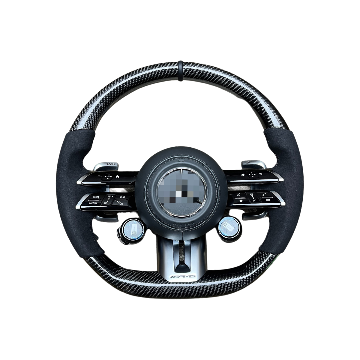 Custom Car Steering Wheel For Mercedes Benz B Class W212 GLA 45 W246 C Class W204 CLA Class C117 Carbon Fiber Steering Wheel