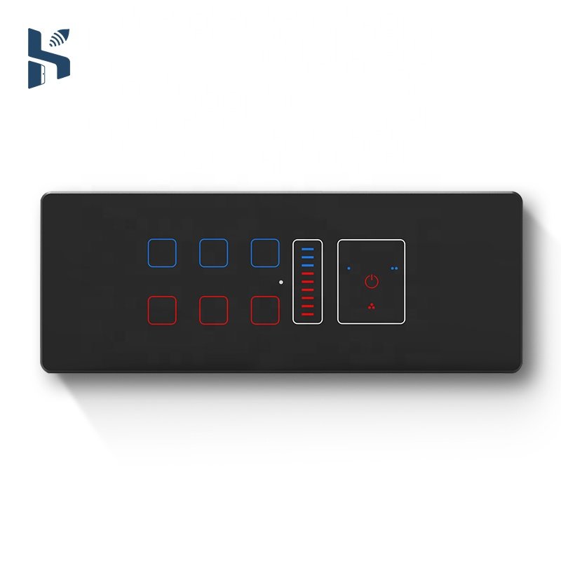 Tuya Zigbee Glass Panel Smart Home Control Switch Alexa Google Assistant Supported Touch Panel Fan Light Brightness Smart Life
