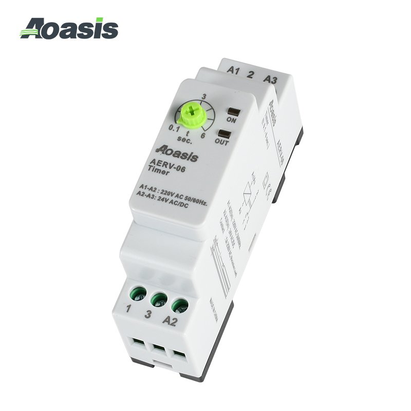 AOASIS AERV-06 Time Delay Relay 220v Single Function Timer 0.1-6s Hours Widely Use In Industrial Residential