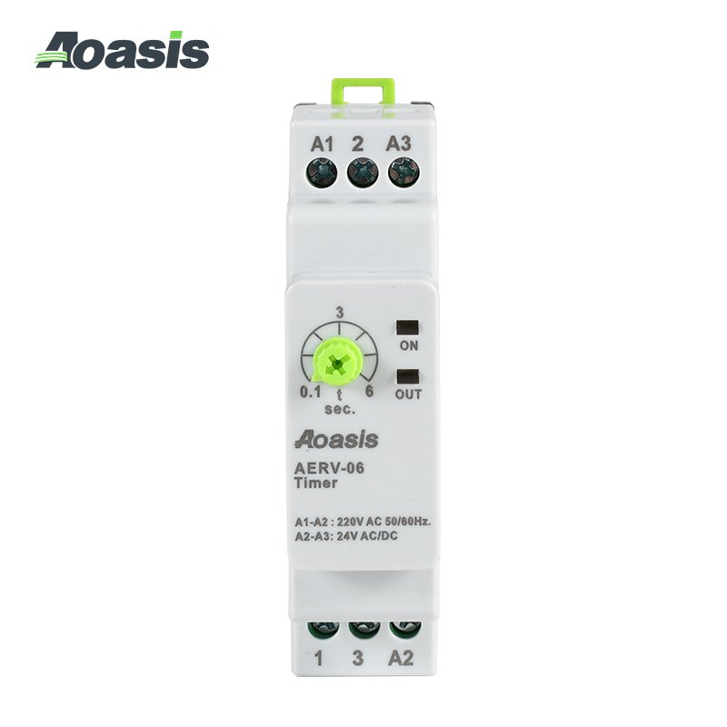 AOASIS AERV-06 Time Delay Relay 220v Single Function Timer 0.1-6s Hours Widely Use In Industrial Residential