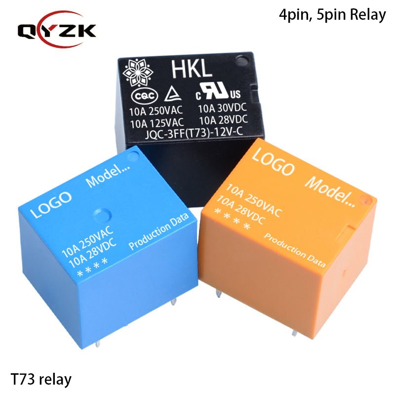 Rele Micro Logos Afk De 4 Electromagnetic 10A 10Amp 1 Co Dc 5V 12V 24V 24Vdc 5Pins 5 Pins T73 Power Mini Rele