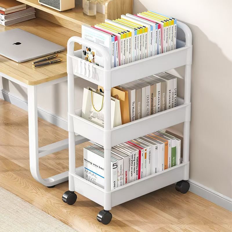 Hot Sale PP/ABS Rack Medium Duty Rack Storage Drawer Tool Box Trolley Dual Armrest Shelving