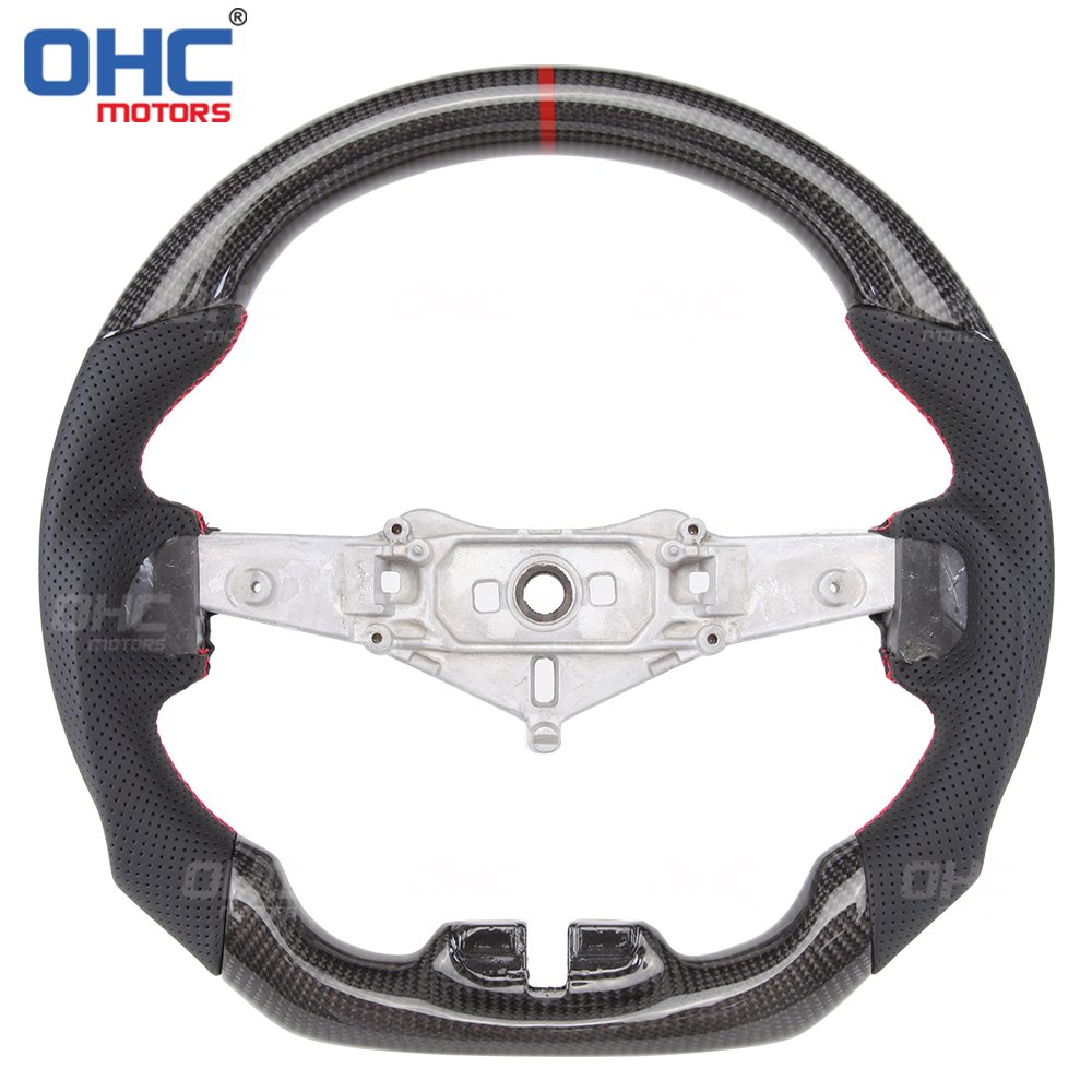 Real Carbon Fiber Steering Wheel Fit For Jeep Wrangler JK 2011 to 2017 Car Steering Wheel Carbon Fiber OHC Motors