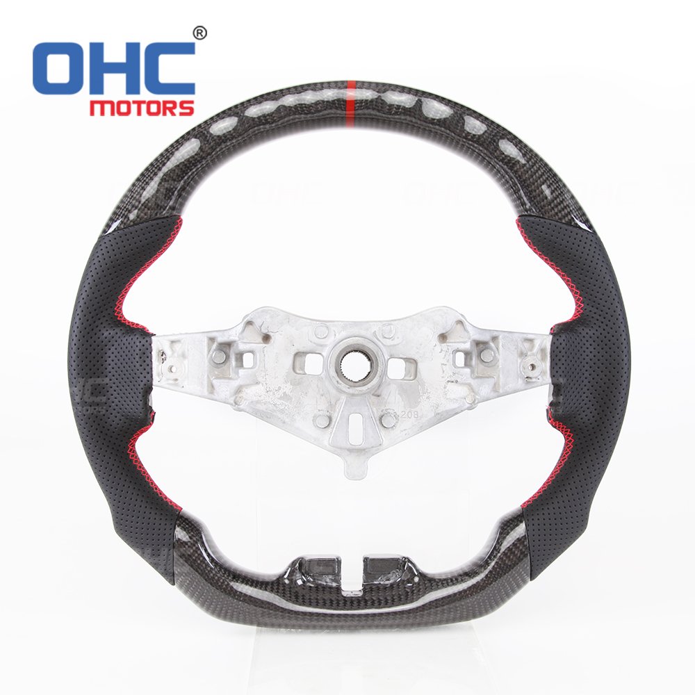 Real Carbon Fiber Steering Wheel Fit For Jeep Wrangler JK 2011 to 2017 Car Steering Wheel Carbon Fiber OHC Motors