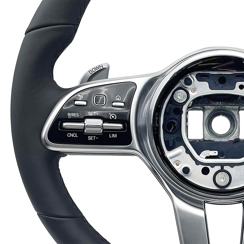 Leather customizable color modified steering wheel for Mercedes Benz C GLC E S CLS AMG 2021-2023 ZC-801-1-GW