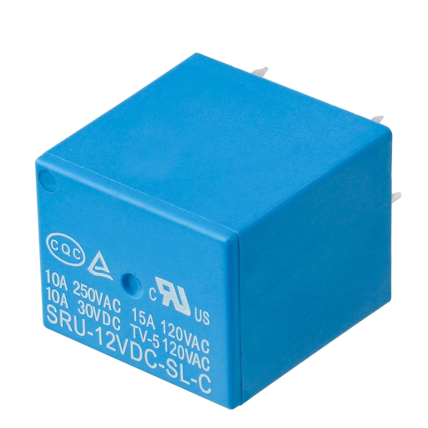 Mini Power SRU-12VDC-SL-C DC 12V 5-Pin Auto PCB Relay 10A 250VAC Universal Household Appliance 1NO 1NC PCB Mount