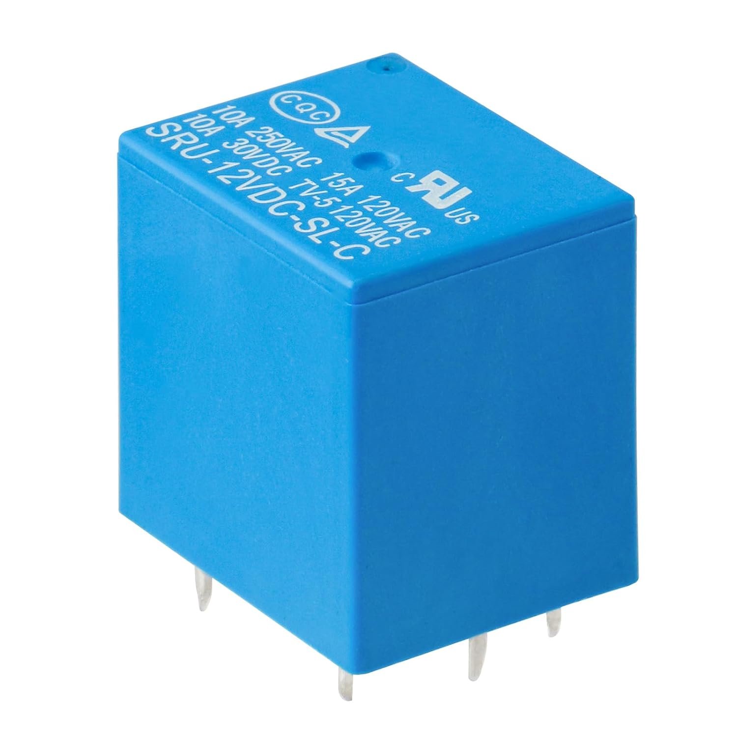 Mini Power SRU-12VDC-SL-C DC 12V 5-Pin Auto PCB Relay 10A 250VAC Universal Household Appliance 1NO 1NC PCB Mount