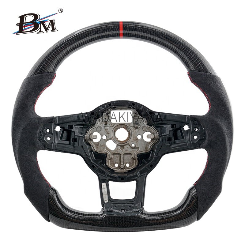Classical Glossy CarbonFiber Alcantara Steering Wheels For Volkswagen Golf MK7/7.5 GTI R Series 2013 2014 2015 2016 2017-2020