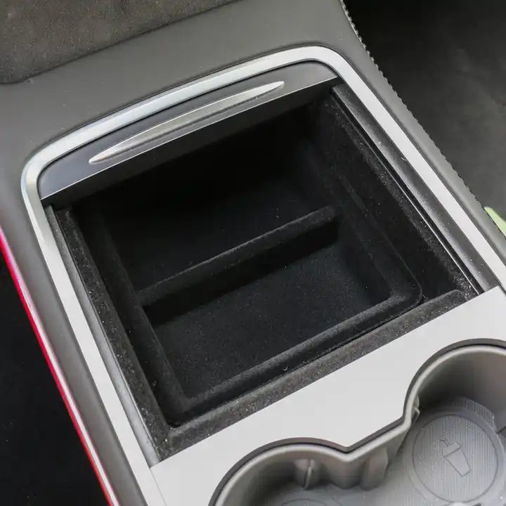 ABS Hidden Armrest Drawer Center Console Organizer Storage Box Tray Fit Tesla Model Y Model 3 Car Box Storage